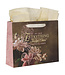 Through Christ Fluted Iris Brown and Pink Large Landscape Gift Bag with Card - Philippians 4:13