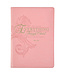Through Christ Fluted Iris Pink Faux Leather Classic Journal - Philippians 4:13