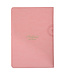 Through Christ Fluted Iris Pink Faux Leather Classic Journal - Philippians 4:13