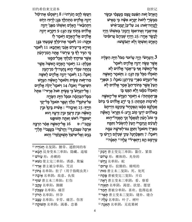 旧约希伯来文读本 | A Reader’s Hebrew Old Testament