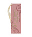 Through Christ Fluted Iris Pink Faux Leather Bookmark - Philippians 4:13