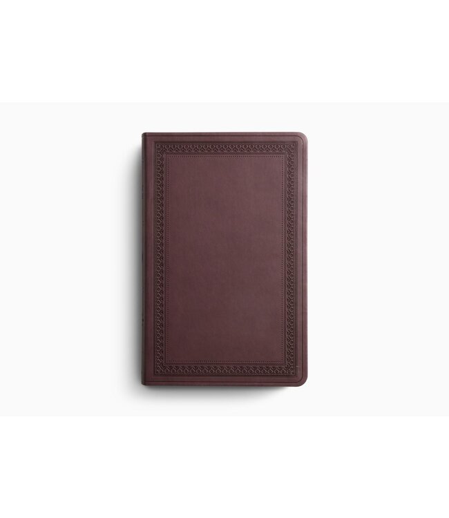 ESV Large Print Value Thinline Bible TruTone®, Mahogany, Border Design