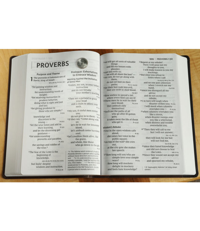 NIV, Super Giant Print Reference Bible, Red Letter Edition, Comfort Print, Chocolate LeatherSoft