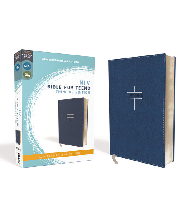 NIV, Bible for Teens, Thinline Edition, Red Letter Edition, Comfort Print, Blue LeatherSoft