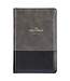 Gray and Black Faux Leather King James Version Deluxe Gift Bible with Thumb Index and Zippered Closure