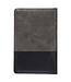 Gray and Black Faux Leather King James Version Deluxe Gift Bible with Thumb Index and Zippered Closure