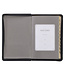 Gray and Black Faux Leather King James Version Deluxe Gift Bible with Thumb Index and Zippered Closure