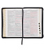 Gray and Black Faux Leather King James Version Deluxe Gift Bible with Thumb Index and Zippered Closure
