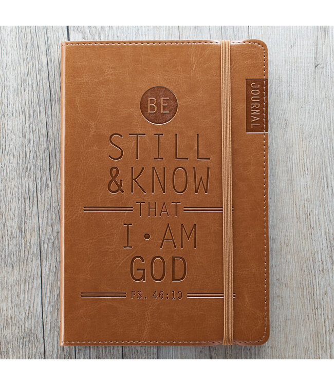 Journal w/Elastic Be Still Brown Ps. 46:10