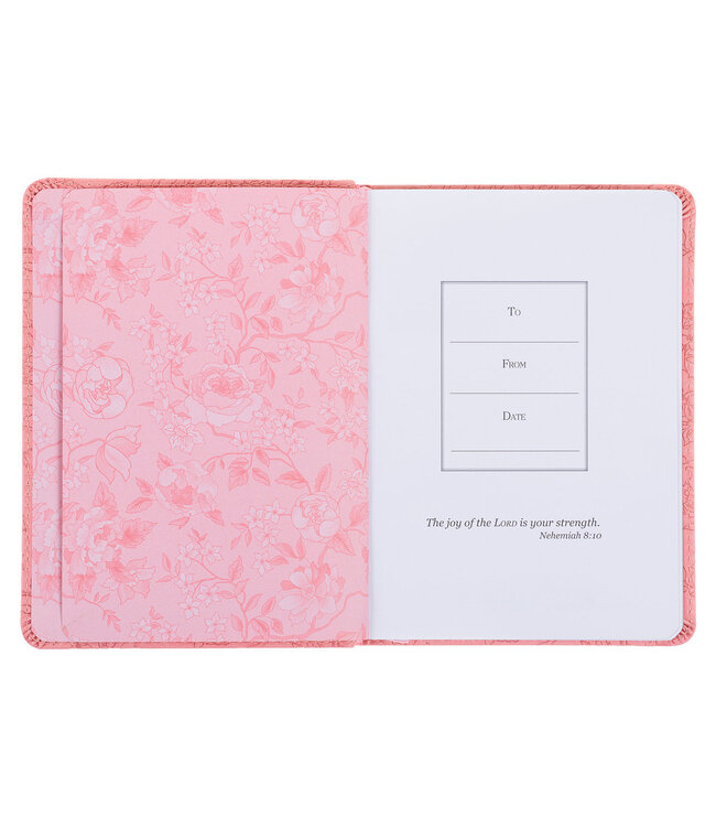 More Precious than Rubies Strawberry Pink Handy-sized Faux Leather Journal - Proverbs 31:26