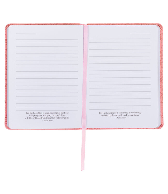 More Precious than Rubies Strawberry Pink Handy-sized Faux Leather Journal - Proverbs 31:26