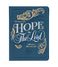 Christian Art Gifts Hope in the LORD Golden Leaf Blue Faux Leather Handy-size Journal - Isaiah 40:31