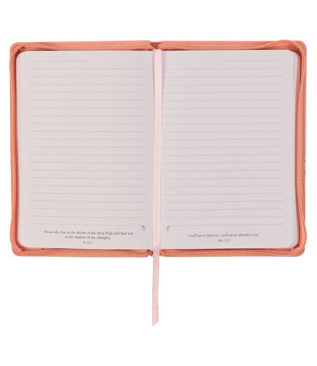 Mercy Blossom Pink Faux Leather Journal with Zipper Closure | 仿皮拉鍊封口日記本
