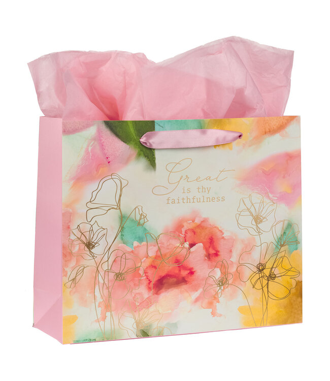 Pastel Meadow Large Landscape Gift Bag with Card