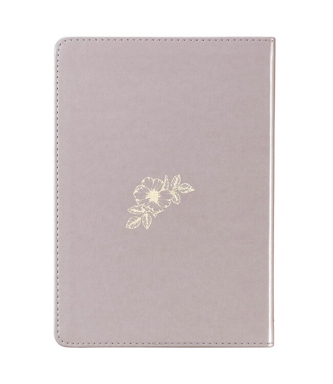 Strength & Dignity Slimline Taupe Faux Leather Journal – Proverbs 31:25