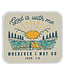 Christian Art Gifts God is with Me Magnet - Joshua 1:9