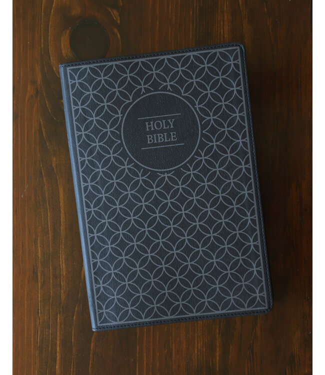 NIV Value Thinline Bible/Large Print (Comfort Print)-Charcoal/Black Leathersoft