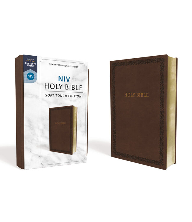 NIV Holy Bible/Soft Touch Edition (Comfort Print)-Brown LeatherSoft