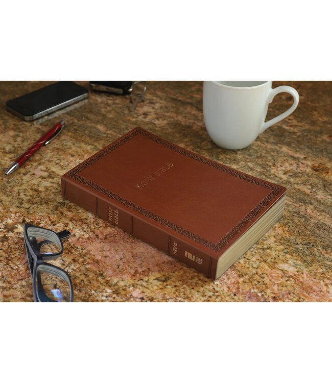 NIV Holy Bible/Soft Touch Edition (Comfort Print)-Brown LeatherSoft