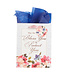 Christian Art Gifts Bless You and Protect You Blue Floral Medium Gift Bag - Numbers 6:24
