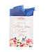 Bless You and Protect You Blue Floral Medium Gift Bag - Numbers 6:24