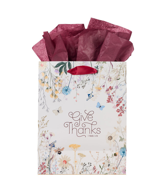 Give Thanks in Everything Medium Gift Bag - 1 Thessalonians 5:18