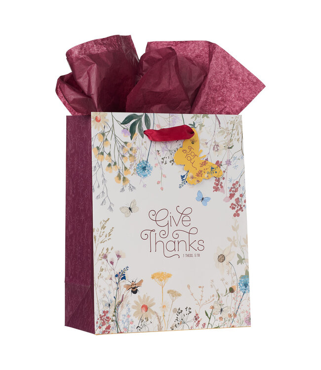 Give Thanks in Everything Medium Gift Bag - 1 Thessalonians 5:18