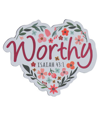 Christian Art Gifts Worthy Magnet - Isaiah 43:1