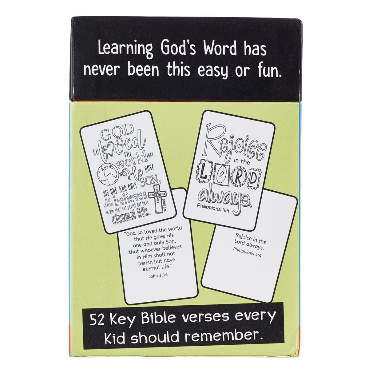 52 Bible Memory Verses Every Kid Should Know Coloring Cards for Kids ...