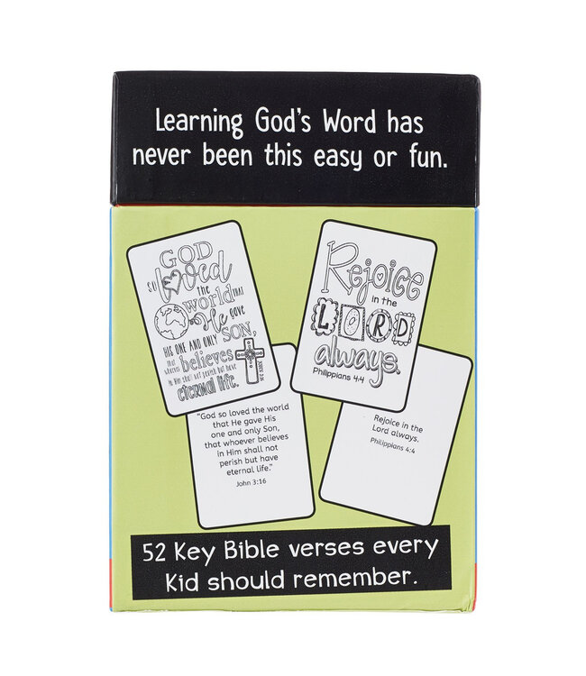 52 Bible Memory Verses Every Kid Should Know Coloring Cards for Kids