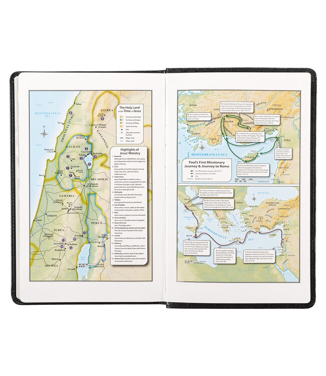 Black Faux Leather King James Version Deluxe Gift Bible with Thumb Index