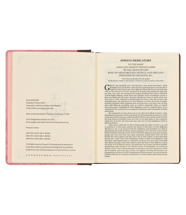 Brown and Pink Faux Leather Hardcover Note-taking Bible