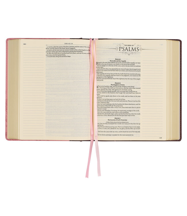 Brown and Pink Faux Leather Hardcover Note-taking Bible