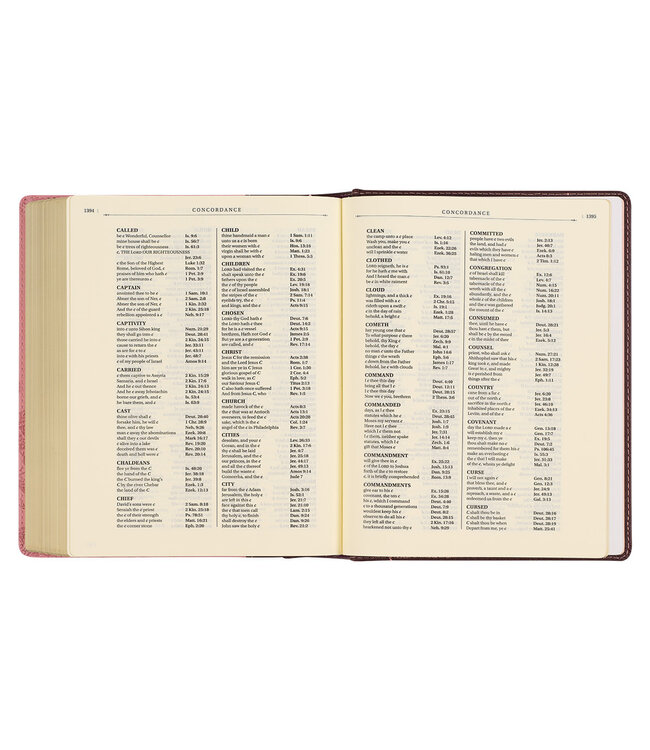 Brown and Pink Faux Leather Hardcover Note-taking Bible