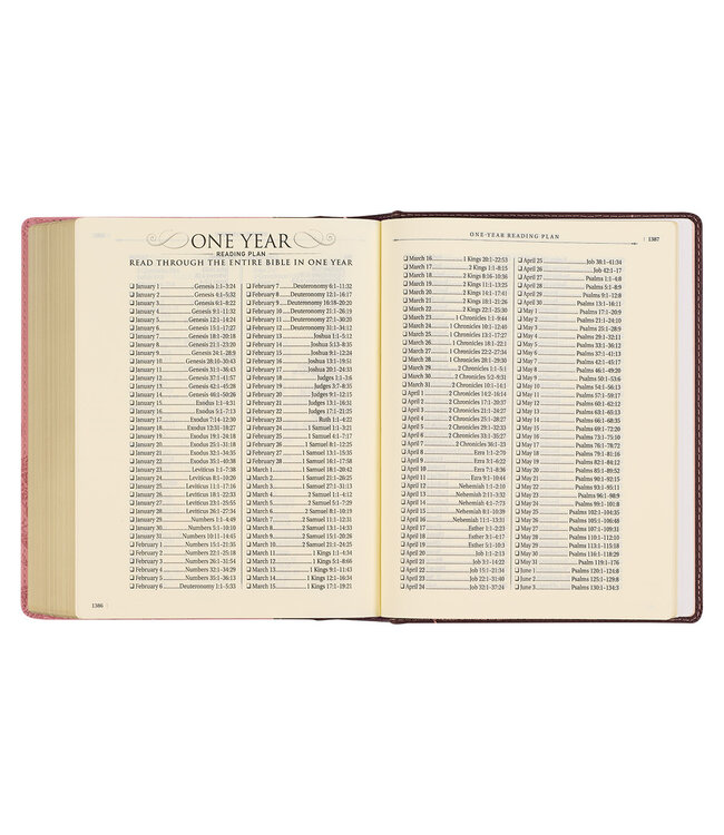 Brown and Pink Faux Leather Hardcover Note-taking Bible