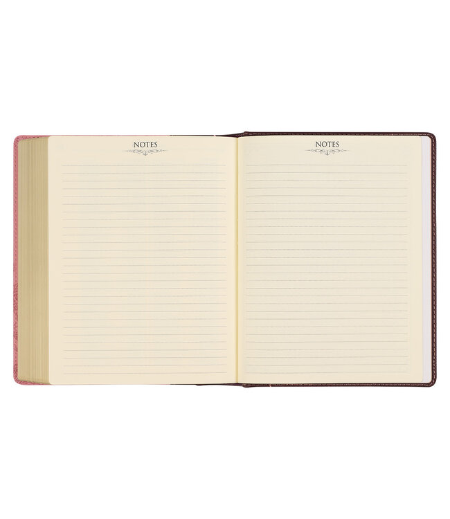 Brown and Pink Faux Leather Hardcover Note-taking Bible
