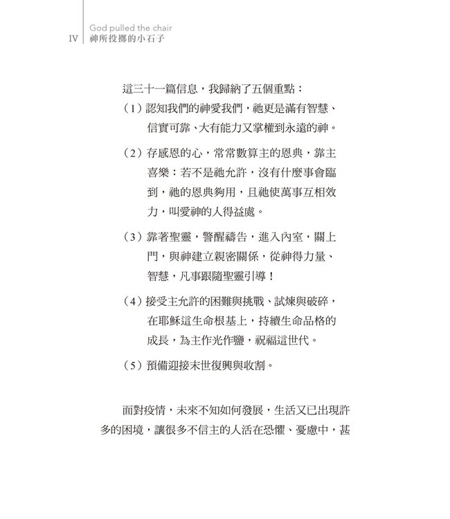 神所投擲的小石子：給在困難中的31則生活處方