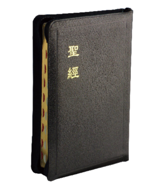 台灣聖經公會 The Bible Society in Taiwan 聖經．和合本．神版．大字型．拇指索引．黑色皮面拉鍊金邊