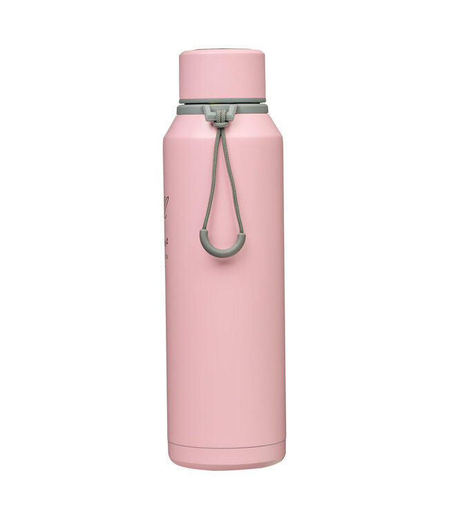 Be Still Pink Stainless Steel Water Bottle - Psalm 46:10 （粉紅色不鏽鋼水瓶"Be Still"  - 詩篇 46:10）