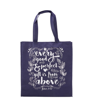Christian Art Gifts 帆布購物袋 - 雅各書 1:17 | Every Good and Perfect Gift Tote Shopping Bag - James 1:17