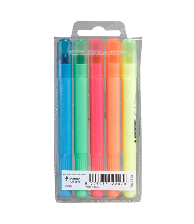 Twist and Glide 5 Piece Gel Highlighter Set | 扭轉滑動 5 支凝膠螢光筆套裝