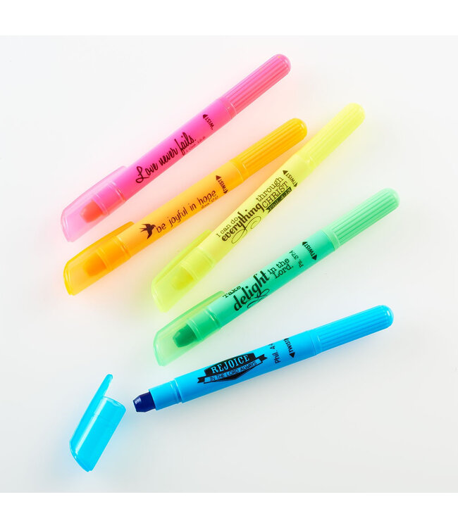 Twist and Glide 5 Piece Gel Highlighter Set | 扭轉滑動 5 支凝膠螢光筆套裝