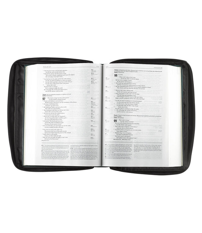 Black Poly-canvas Value Bible Cover with Ichthus Patch (Extra Small) | 黑色帆布帶魚標誌裝飾的經濟聖經套（超小號）