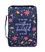 Christian Art Gifts He Has Made Everything Beautiful Navy Floral Value Bible Cover - Ecclesiastes 3:11 | 藍色花卉實惠型聖經套 - 傳道書 3:11