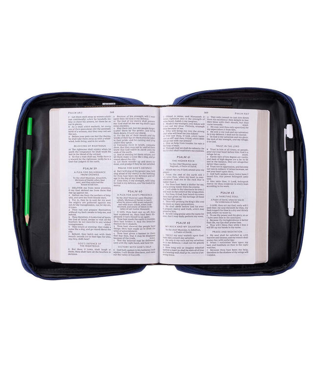 He Has Made Everything Beautiful Navy Floral Value Bible Cover - Ecclesiastes 3:11 | 實惠型聖經套