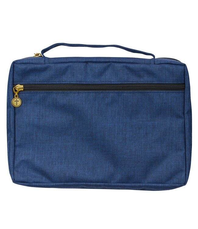 With God All Things Are Possible Navy Floral Value Bible Cover - Matthew 19:26 | 深藍花卉經濟型聖經套 - 馬太福音19:26