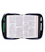 God's Word Stands Forever Navy Floral Nylon Fashion Bible Cover - Isaiah 40:8 | 花卉尼龍時尚聖經套 - 以賽亞書40:8