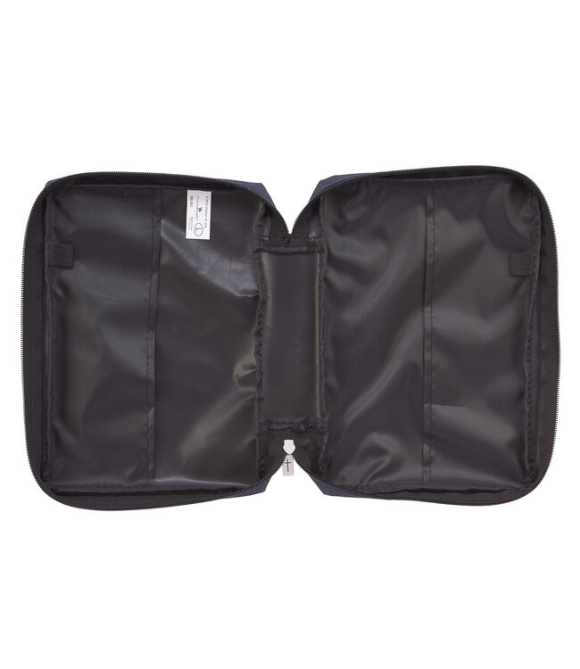 Be Still and Know Navy Poly-canvas Bible Cover - Psalm 46:10 | 深藍色聚酯帆布聖經套 - 詩篇46:10