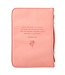 He Works All Things for Good Peach Floral Faux Leather Fashion Bible Cover - Romans 8:28 | 桃花仿皮時尚聖經套 - 羅馬書8:28