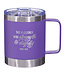 Christian Art Gifts Strength & Dignity - Purple Camp Style Stainless Steel Mug - Proverbs 31:25 | 「能力和威儀」紫色露營風格不鏽鋼杯 - 箴言 31:25